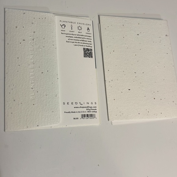 Seedlings note cards plantable envelopes 2 cards - Picture 2 of 10